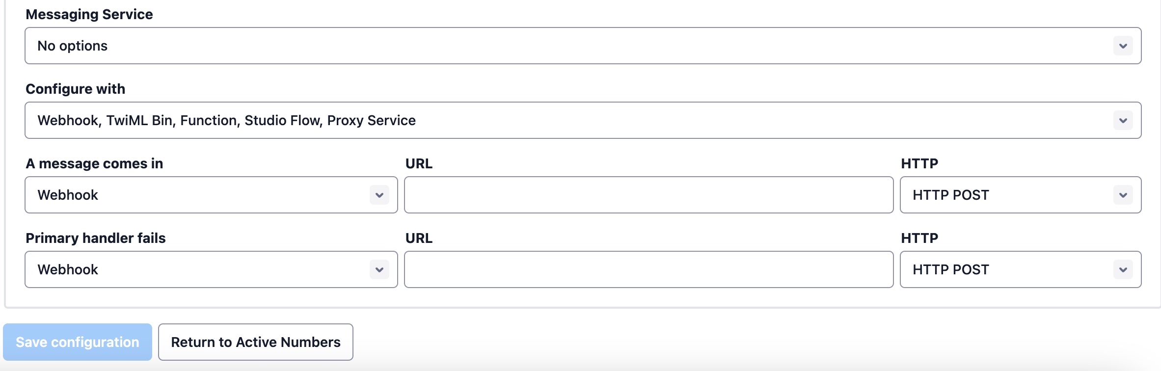 Twilio configuration