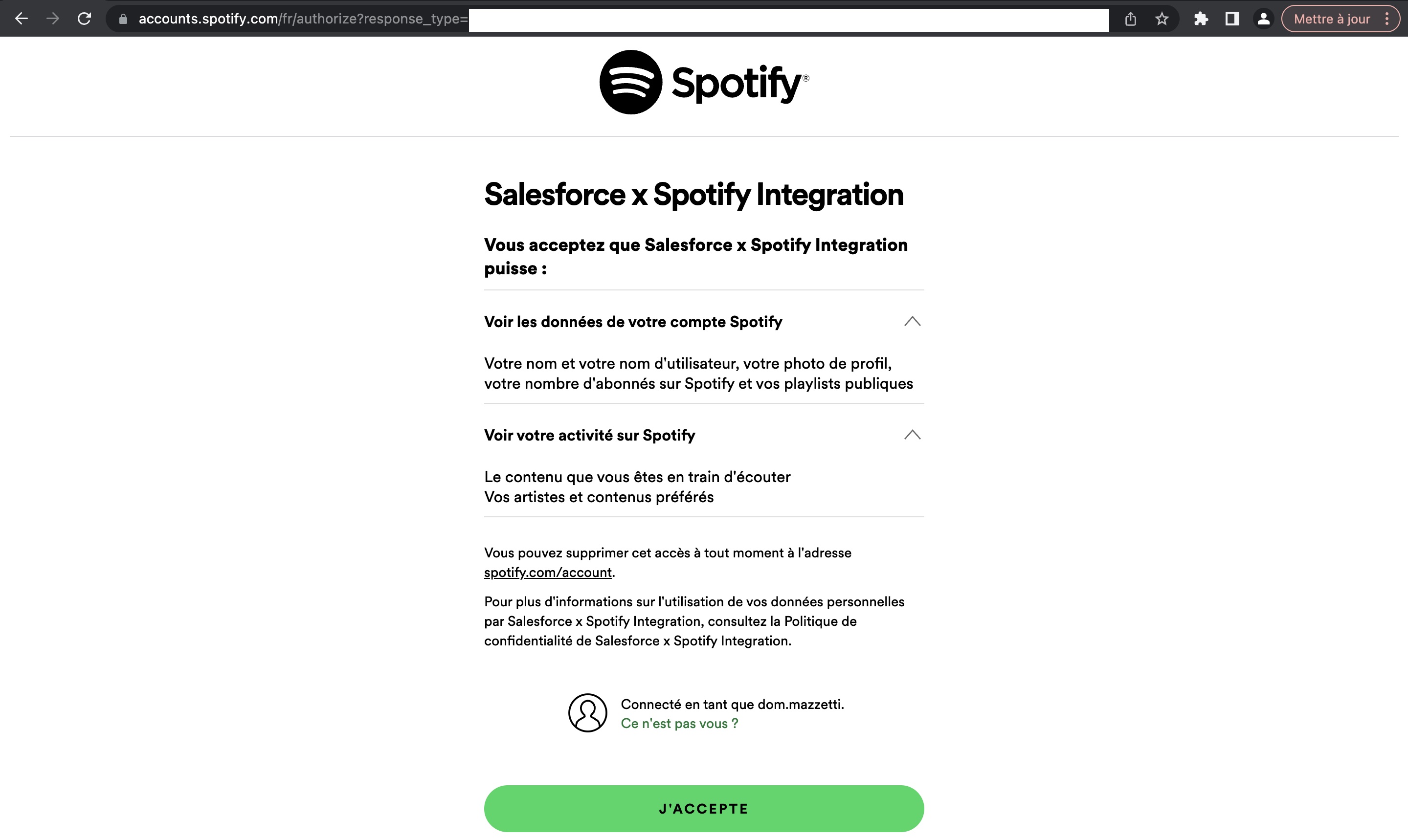 Spotify API Authorization Provider