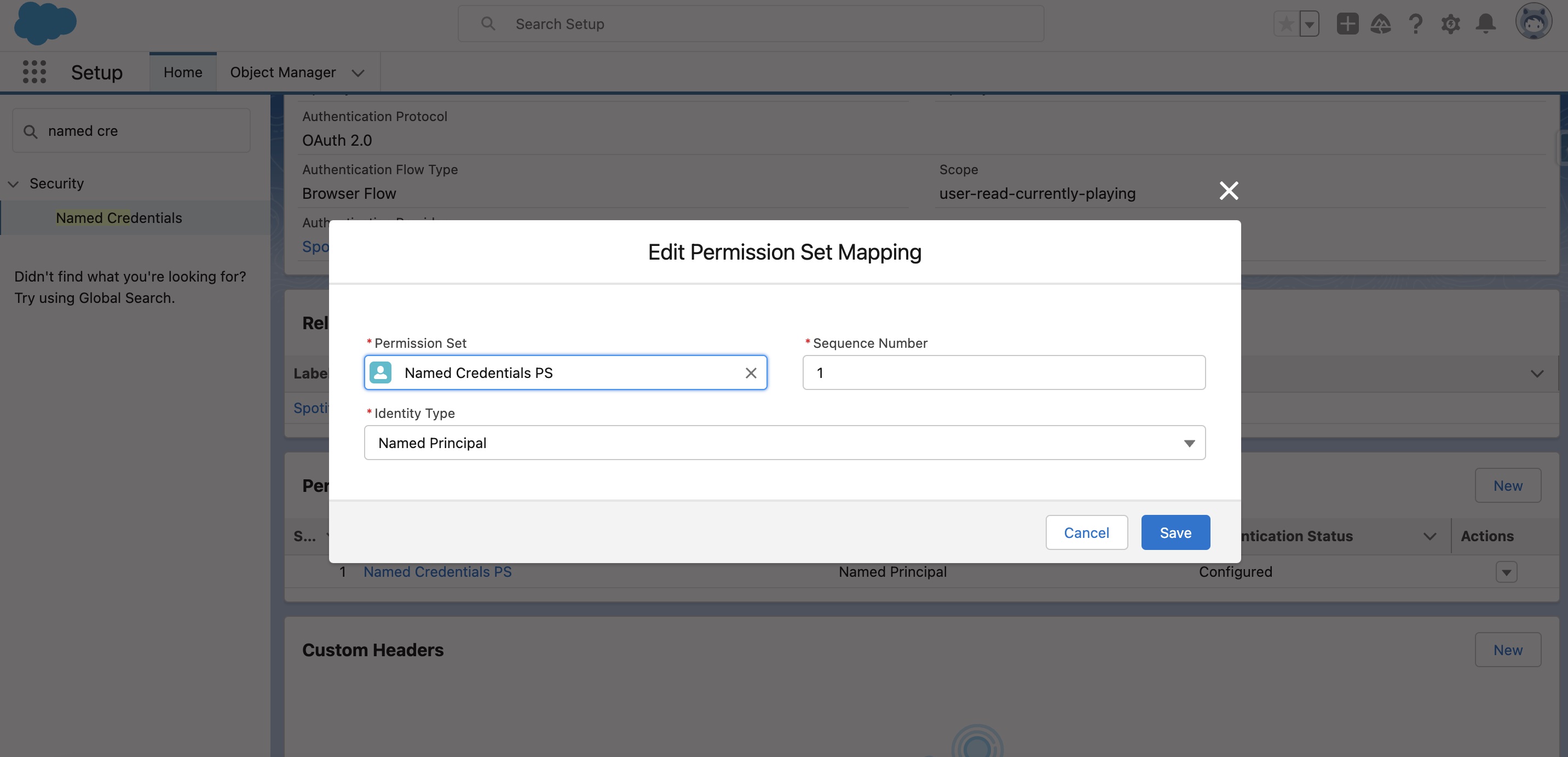Spotify API Permission Set Mapping