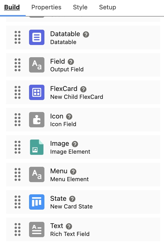 Flexcard - Build Section