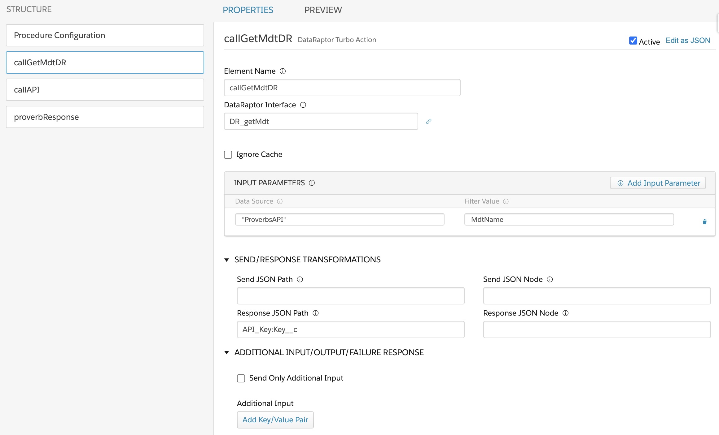 Integration Procedure - Dataraptor Callout