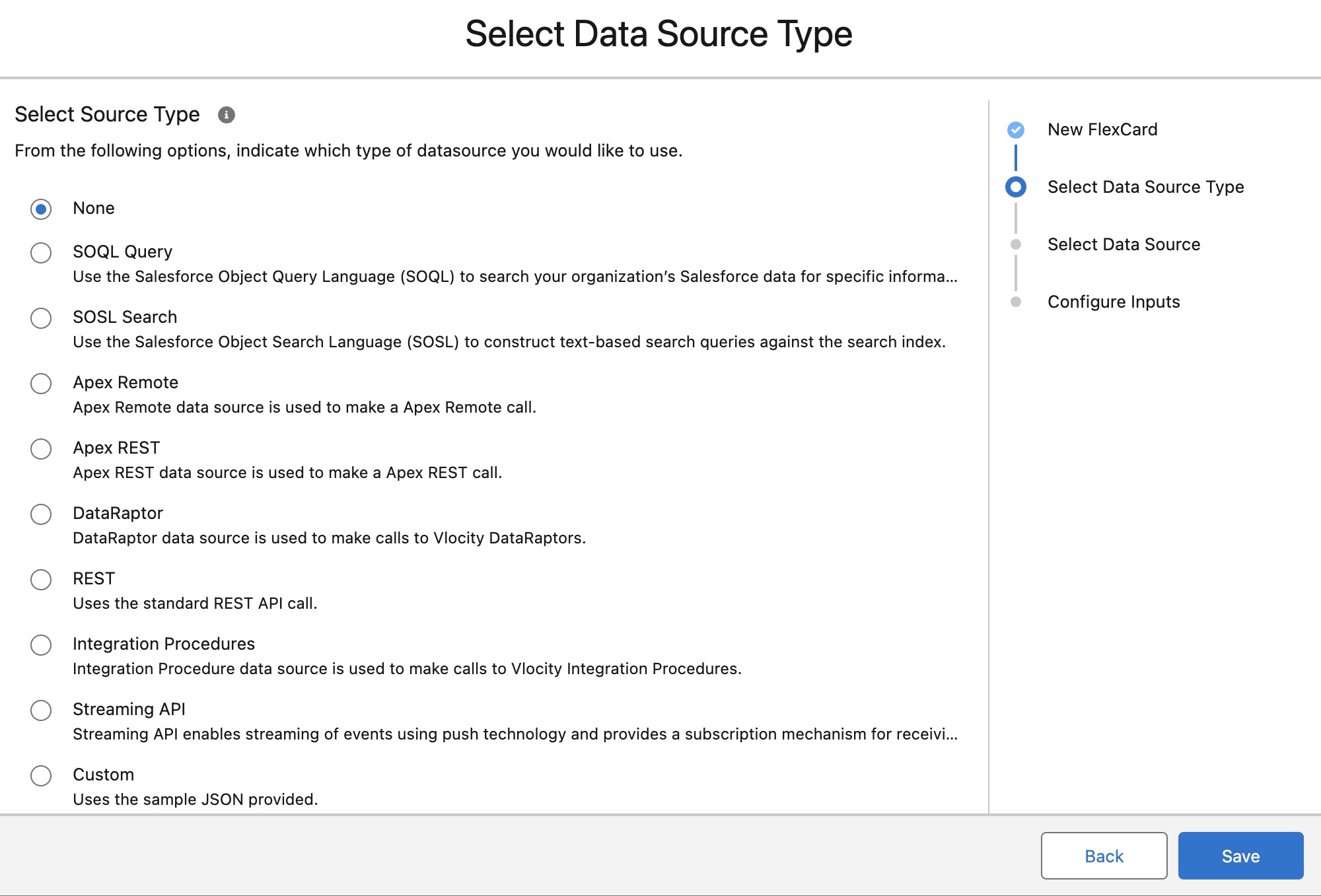 Datasources you can use from Flexcards
