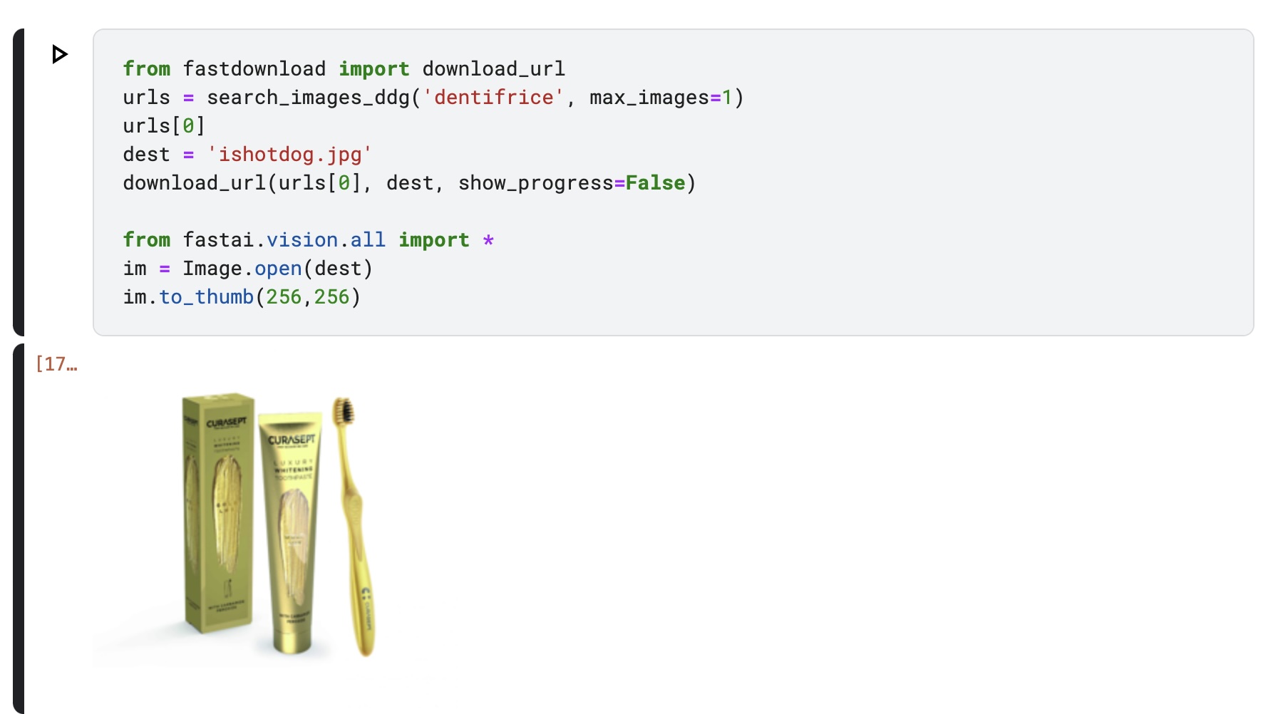 Getting an image for the test