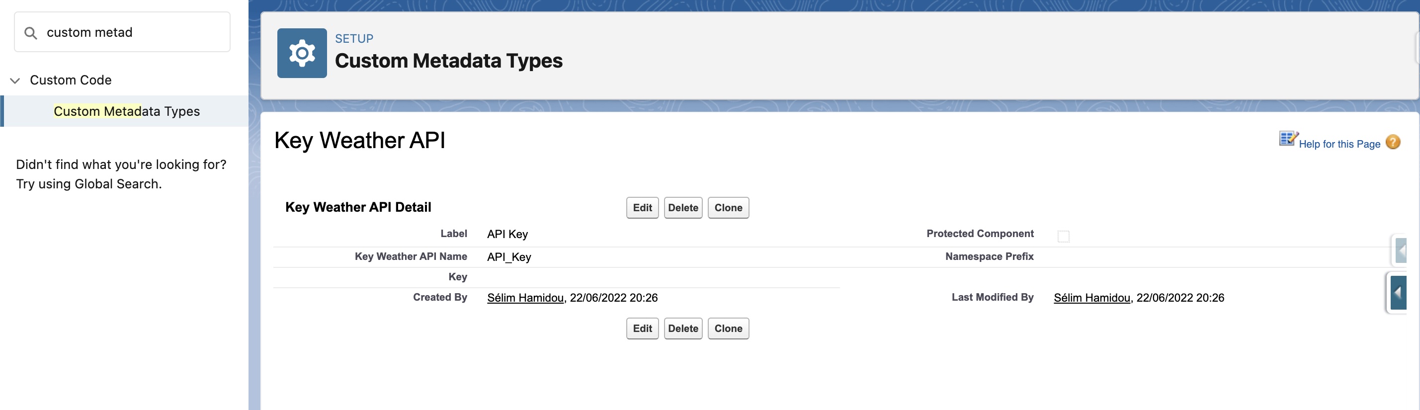 Weather App Remote Site Settings